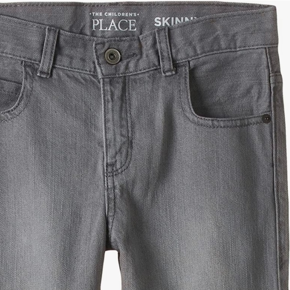 NWT The Children’s Place Boys’ Basic Skinny Jeans Dove Grey Size 16 - Picture 3 of 4